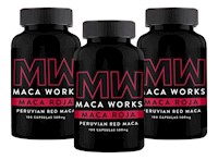 Pack 03 Frascos Maca Roja Maca Works 100 Capsulas